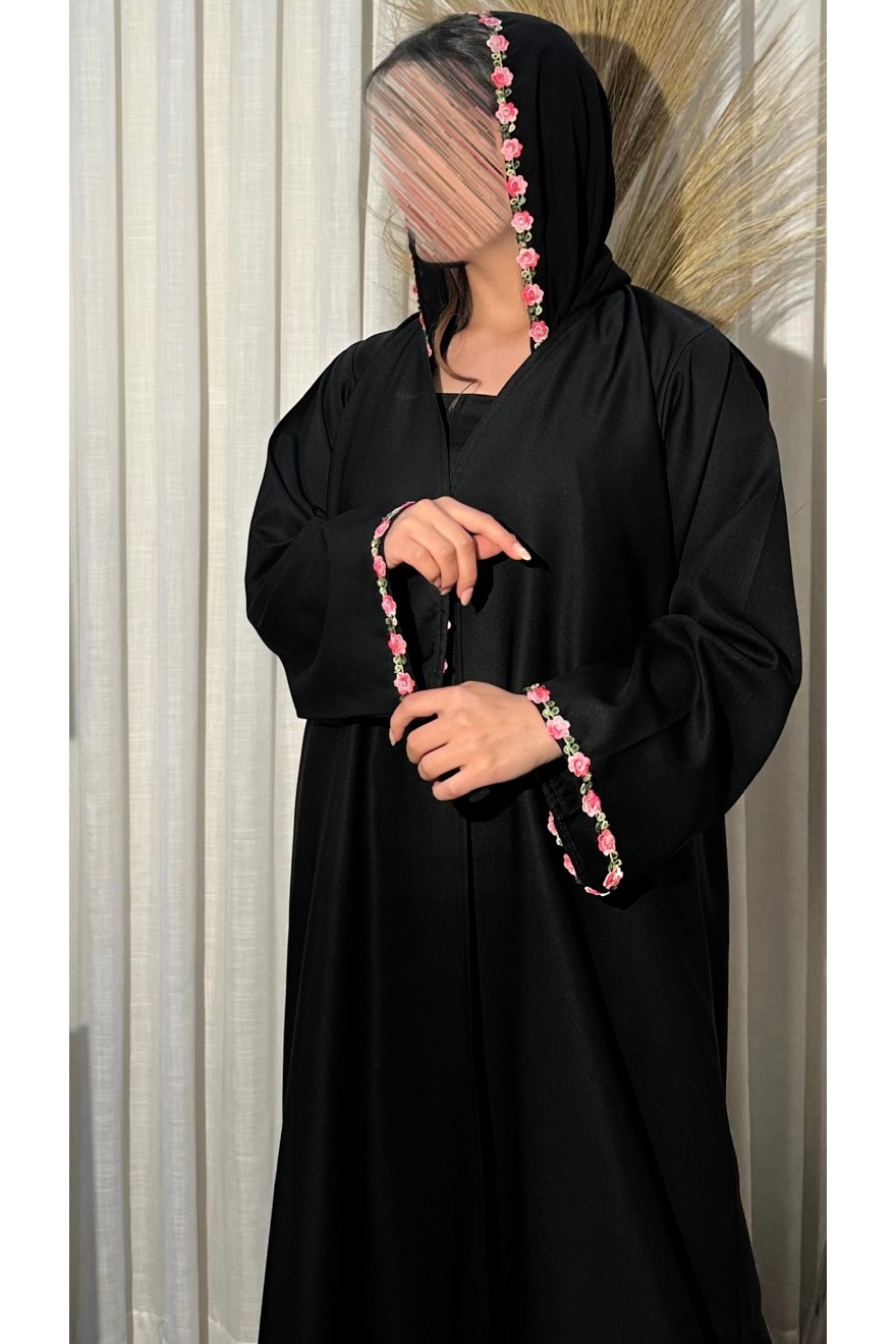 عباية حنين H02 بكلفة ورود ناعمة